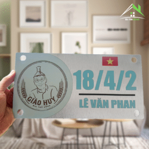 Biển Số Nhà – Inox Xước Bạc, Logo Riêng & Cờ Tổ Quốc | An Tâm Decor